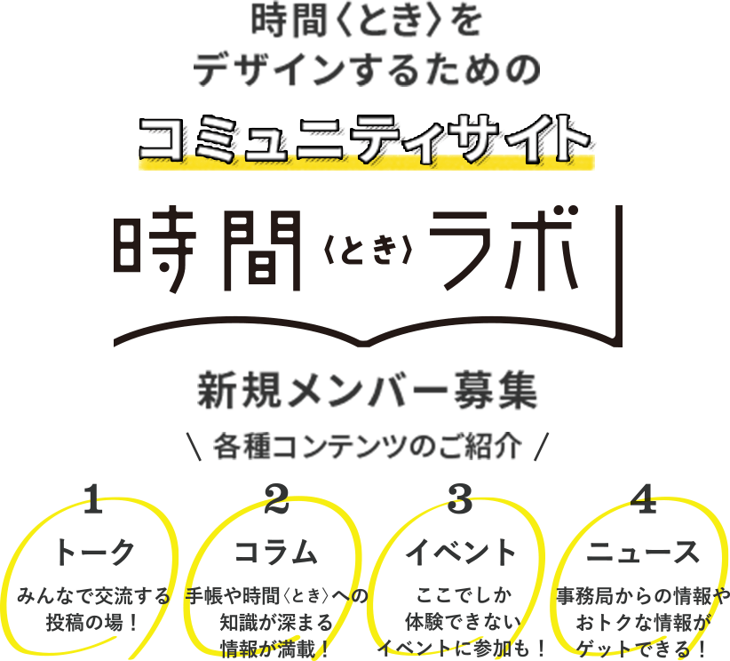 ENTRY CAMPAIGN 2025 時間〈とき〉をデザインするためのコミュニティサイト時間〈とき〉ラボ 新規メンバー募集！